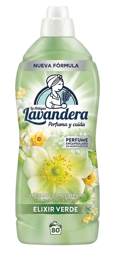 Кондиціонер для білизни Lavandera Elixir Verde Зелений Еліксир, 1.76 л (80 прань)