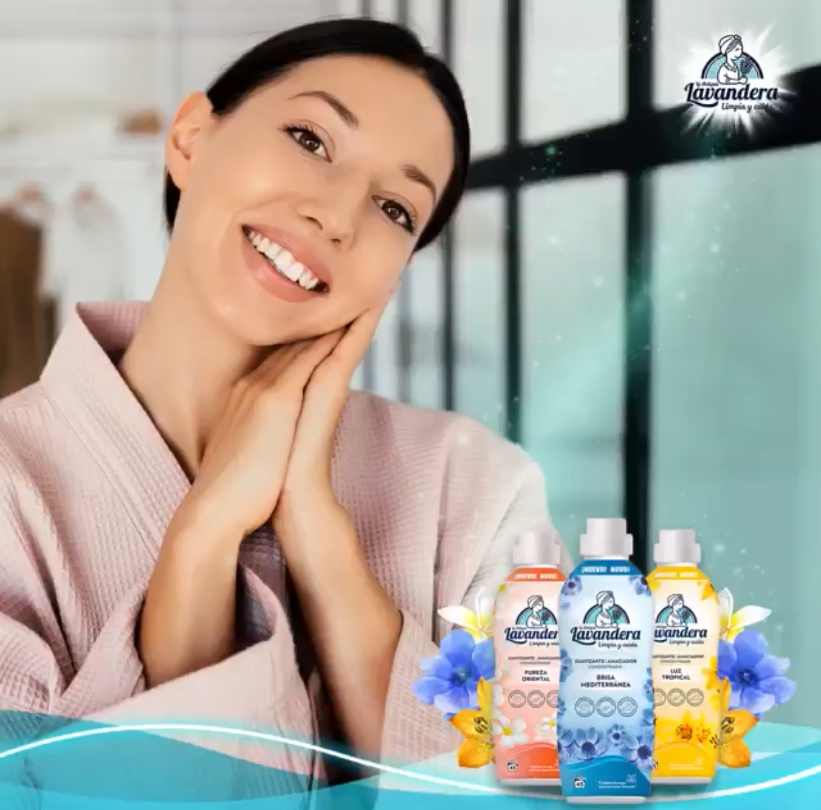Кондиціонер для білизни Lavandera Brisa Mediterranea Середземноморський Бриз, 1.76 л (80 прань)2