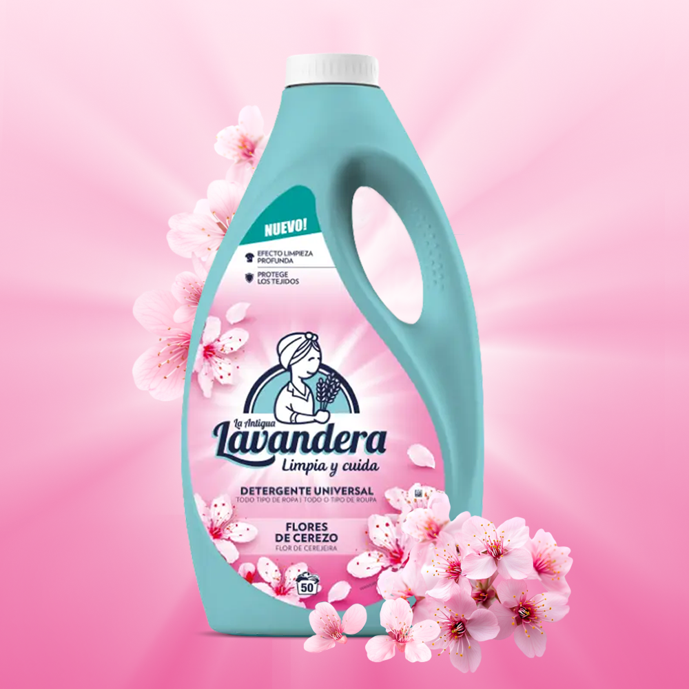 Гель для прання Lavandera Flores de Cerezo з ароматом квітучої вишні, 2.5 л (50 прань)2