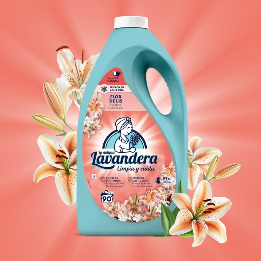 Гель для прання Lavandera Flor de Lis з ароматом лілій та жасміну, 4,5 л (90 прань)2