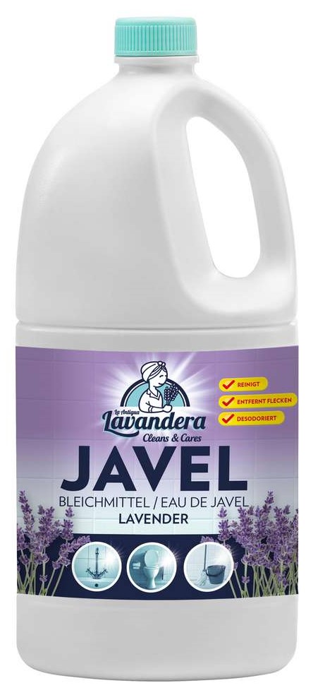 Універсальний дезінфектор Lavandera Javel Lavender для миття різних поверхонь з ароматом лаванди, 2 л