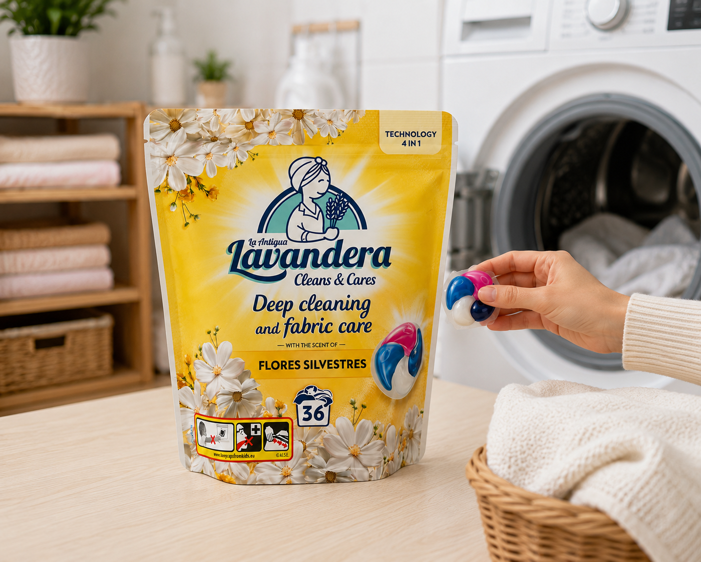 Капсули для прання Lavandera 4в1 Flores Silvestres універсальні, 36 шт2