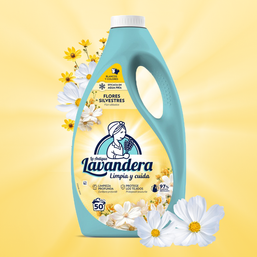 Гель для прання Lavandera Flores Silvestres з ароматом польових квітів, 2.5 л (50 прань)2