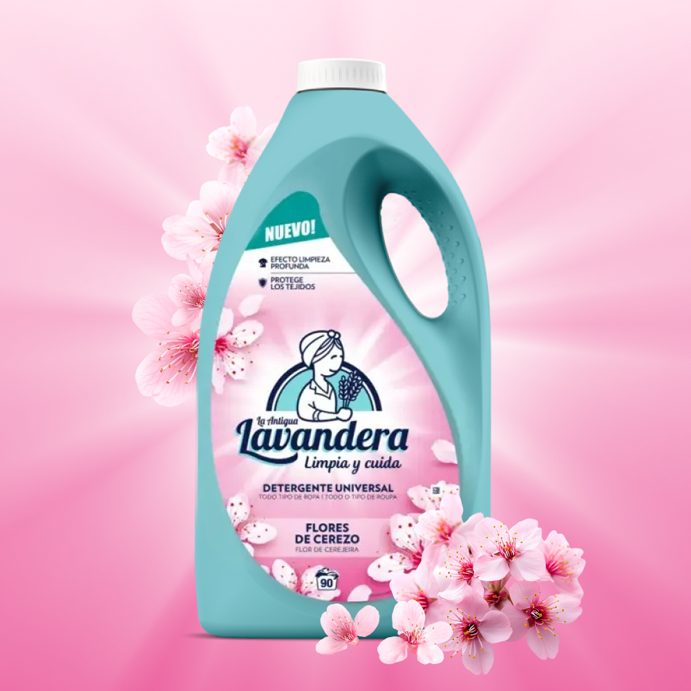 Гель для прання Lavandera Flores de Cerezo з ароматом квітучої вишні, 4,5 л (90 прань)2